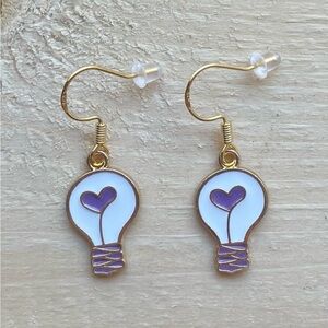 Gold Plated Edison Lightbulb Earrings